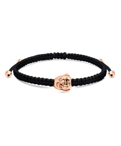 Buddha Face with Matt Rope Bracelet BR-308-RO-GP